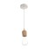 Suspension lamp "Claud" drop 1x40W E27 white 5x6.5x95cm