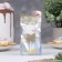 Candle in the Manhattan cake, number "5", white with gold, 5 cm