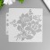 Stencil plastic "Flower" set 9 pcs 13x14 cm