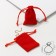 Velvet bag "Classics", 5 × 7, red color