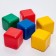 Set of colored cubes, 6 pieces, 12 x 12 cm