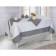 Linen Grey Combi tablecloth, size 180x220 cm
