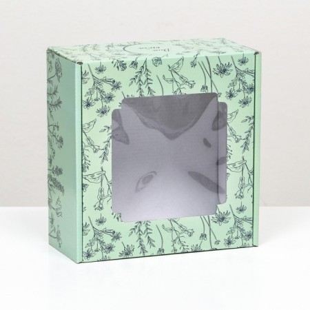 Self -charged box, with a window, "for you" 19 x 19 x 9 cm set 5 pcs