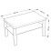 Coffee table "Enkel 82", 820 × 500 × 450 mm, vestiburates, white color