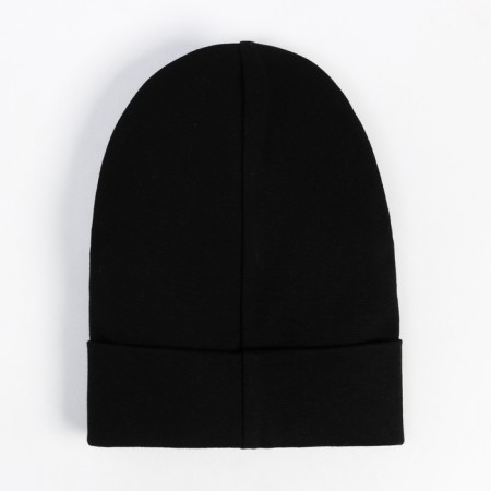 Two-layer children's hat, black color, size 46-50-4