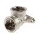 Aqualink corner, 1/2 ", internal thread, with a wall mount, nickel -plated brass
