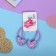 Hair gum "Vesta" (set 2 pcs) heart, 3 cm, lilac