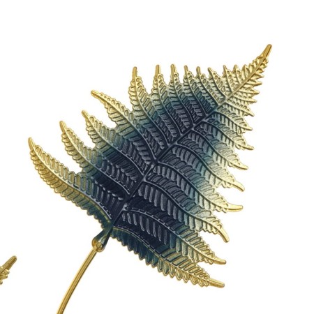 Panel interior metal "Fern leaves" blue-gold 1x39.5x60 cm-2