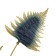 Panel interior metal "Fern leaves" blue-gold 1x39.5x60 cm