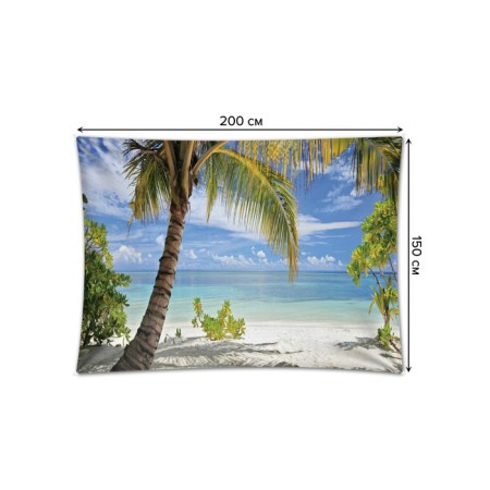 Decorative panel with photo printing "on the shore", horizontal, size 150x200 cm-1