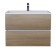 Uperwood Barsa shell, 70 cm, rectangular, white