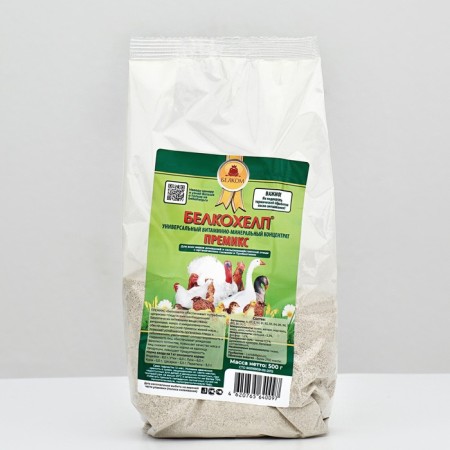 Premix "Belkochelp" for birds, with a probiotic + selenium, concentrate, 500 g