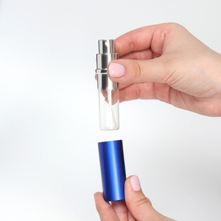 Perfume bottle, with a spray, 10 ml, blue color-16