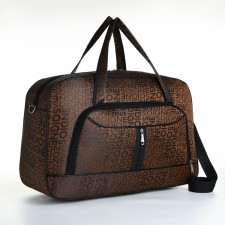 Road bag with lightning, external pocket, long belt, brown color