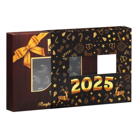 New Year. Chocolate dragee "Raspberry in dark chocolate" holiday, 100 g-2