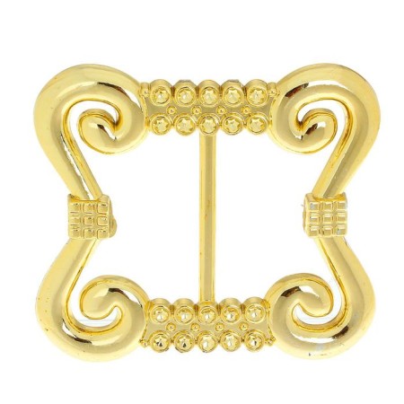 Buckle, 8 x 6.4 cm, yellow color-1