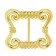 Buckle, 8 x 6.4 cm, yellow color