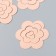 The workpiece of Foamiran "Flower Curly" 10x9.5 cm set 5 pcs. peach