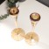 Glass "narrow glass" golden caramel set 28.5x10.5x10.5 cm