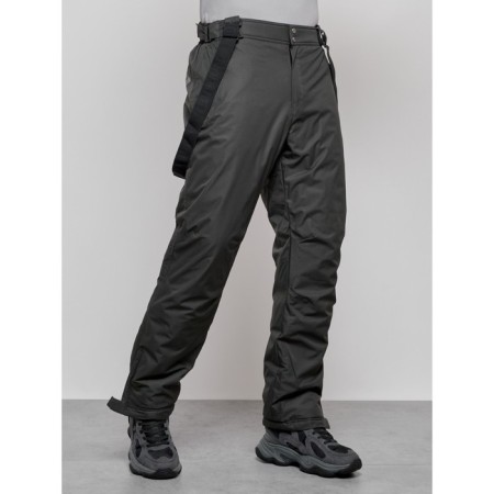 Semi -combinezone ski insulated male winter, size 48, khaki color-6