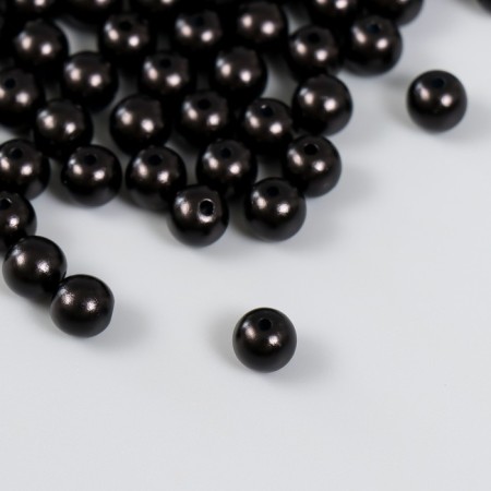 Set of beads "needlework" plastic, diameter 8 mm, 25 g, black