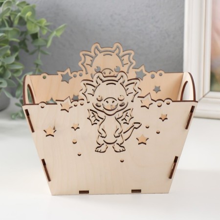 Basket-jacket "Dracosha" natural 18x12x14.5 cm (set of 5 parts)-1