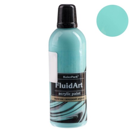 Acrylic paint for technology fluid art, klerpark, turquoise, 80 ml