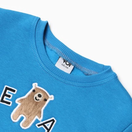 Costume for boys (sweatshirt, trousers), I was beginning, blue color, height 98 cm-1