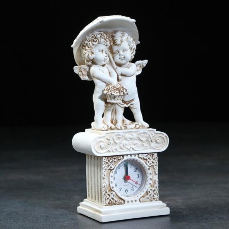 Table fireplace watches "Angels under an umbrella", h = 26 cm