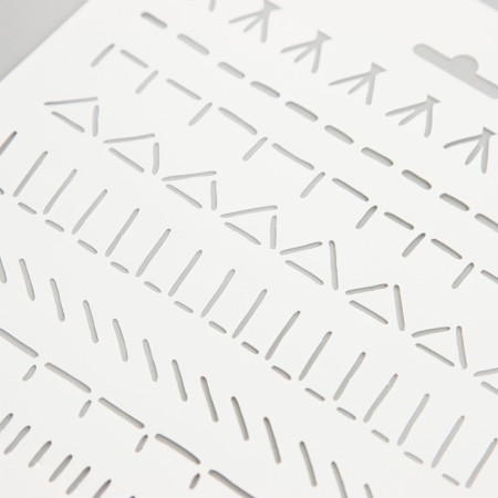 Plastic stencil "Geometry" 16x22 cm-3