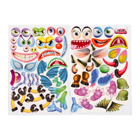 A book with stickers. Create your monster. Ragotunovich-2