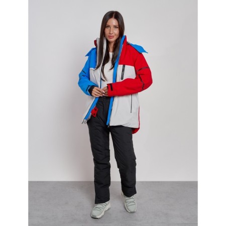 Ski jacket female winter, size 48, red color-7