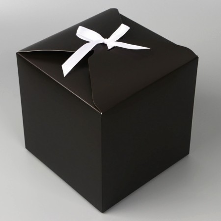 Gift folding box, packaging, “black”, 18 x 18 x 18 cm-1