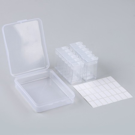 Organizer for storing rhinestones, 12 sections