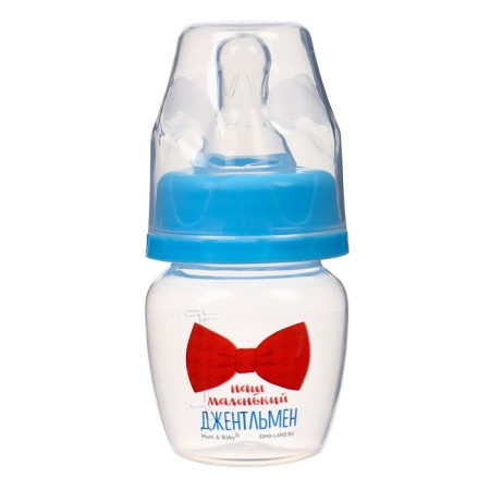 A bottle for feeding "Baby", classic throat, 60 ml., 0 months, color of blue-1