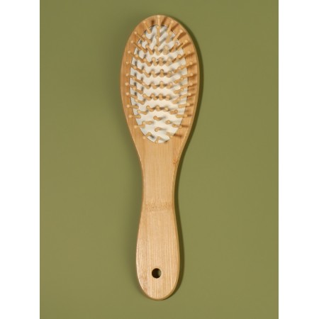 Massage comb comb 23*6.5cm bamboo/rubber white suspension/package QF-1