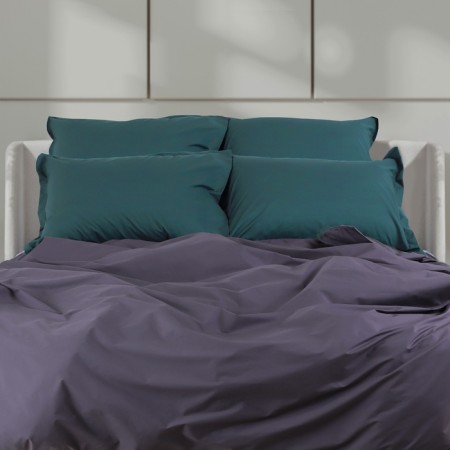 A set of pillowcases "Ethel" 50x70 cm - 2 pcs, col. Green, 100% cotton, Poplin-5