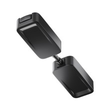 Direct power connector for the built-in track system Technical tra084c-b-12, 12x2.5x2 cm, black color