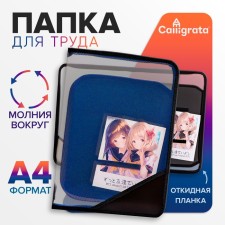 Labor folder A4, 325 x 230 x 25 mm, lightning around, hinged bar, plastic, PTR-1, calligrata 