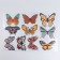 Sticking without sticky layer interior color "butterfly museum" 25x35 cm mix