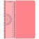 Notebook A5-80 sheets in a cage, on a crest, a plastic cover, a removable ruler made of transparent plastic, coral