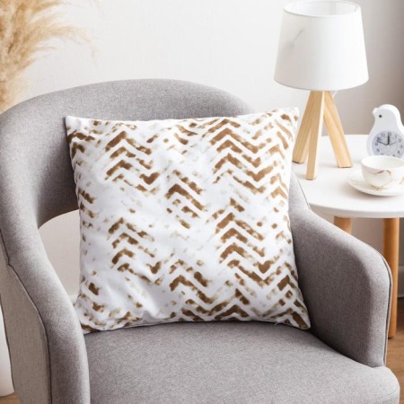 Decorative pillowcase 40x40 cm, Zigzags Beige, 100% cotton-1