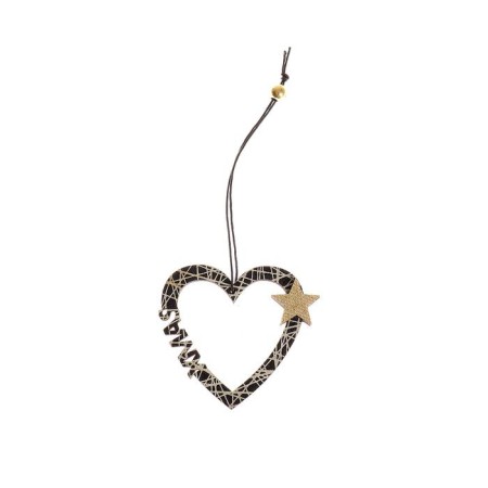 Decorative suspension "Heart with a star", 8 × 18 cm-2
