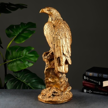 Figure "Eagle on Stone" 21x23x56cm-2