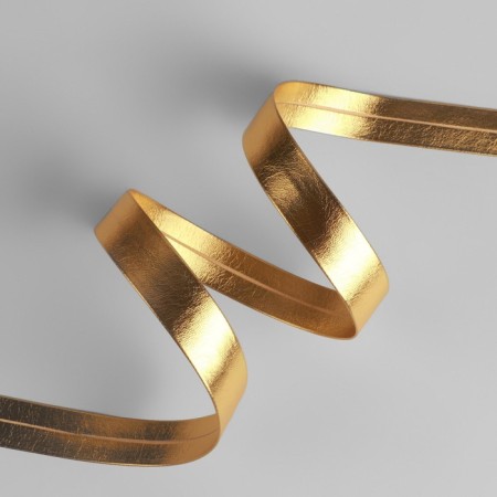 Oblique bike, leather, 15 mm × 10 ± 1 m, gold color-1