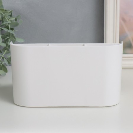 Cosmetics box Plastic "ETER" White 10.5x18x11.5 cm-3