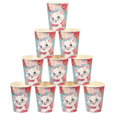 Paper glass "Happy Birthday!", 250 ml, cats aristocrats-3