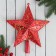 Tip "star" shiny with a pattern, 20x22 cm red