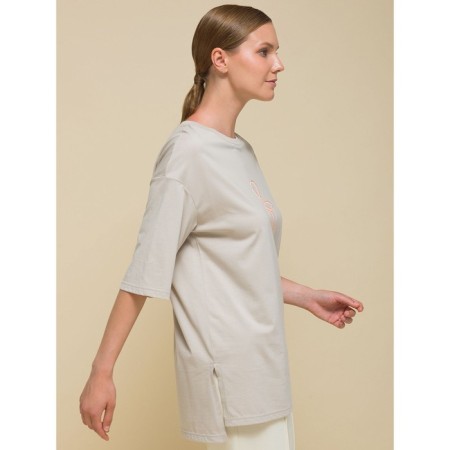 Female T-shirt, size 48, light gray color-1