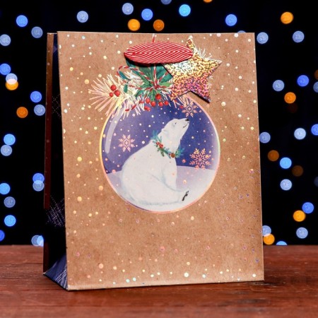 Gift package "White Bear" 18 x 22.3 x 10 cm